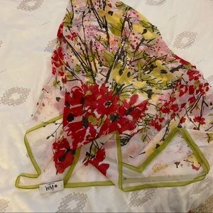 Vera Neumann for Target Square Scarf Red White Green Yellow Pink Floral